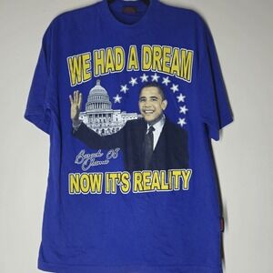 Barack Obama T Shirt 2008 We Had A Dream Now Its Reality Adult L USA President